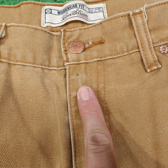 LEVI'S LEVI STRAUSS SIGNATURE WORKWEAR FIT DUCK CANVAS DOUBLE KNEE PANTS 36X32 - Picture 5 of 16